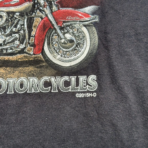 Harley Davidson American Legend Shirt Eagle Flag Bravado Made In USA Medium 2015 - Picture 6 of 12